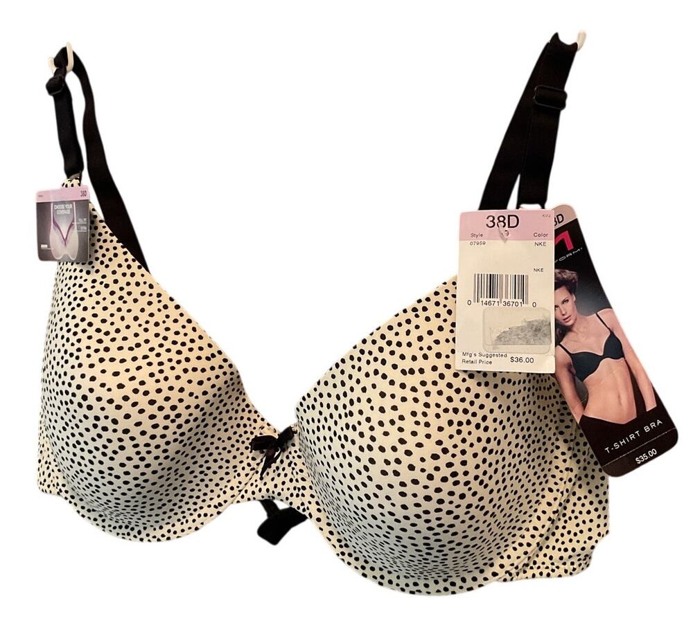 NWT Maidenform Underwire Bra 38 D Cream Black